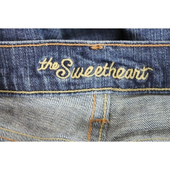 Old Navy The Sweetheart Blue Denim Jeans size 2 Straight Skinny Reg Actual 28x29 - Picture 4 of 5